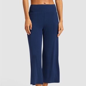 Cozy Earth Bamboo Rib Knit Capri, Navy, Medium, NWT